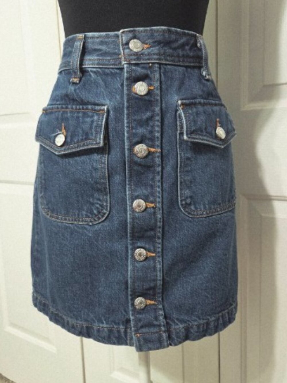 made and loved LOFT Denim Mini Skirt